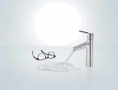 Kromirana enoročna stoječa armatura za umivalnik Hansgrohe Talis S brez odtoka
