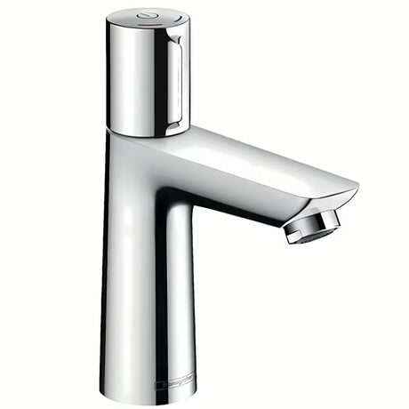 Kromirana armatura za umivalnik Hansgrohe Talis Select E z gumbom Select in odtočnim ventilom z dvižno palico