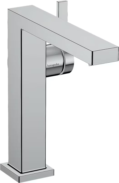 Kromirana enoročna armatura za umivalnik Hansgrohe Tecturis E s stransko ročico in oglato zasnovo