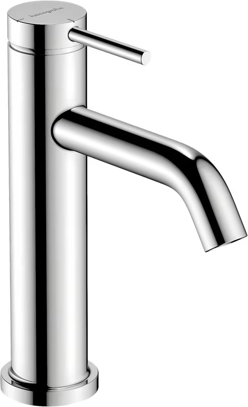 Kromirana enoročna armatura za umivalnik Hansgrohe Tecturis S 110 CoolStart z odtokom in dvižno palico