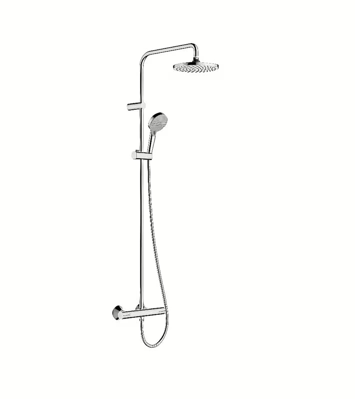 Hansgrohe Vernis Blend tušni sistem s termostatsko armaturo v kromu z nadglavno prho 205 mm