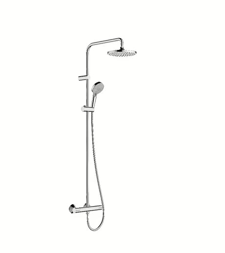 Hansgrohe Vernis Blend tušni sistem s termostatsko armaturo v kromu z nadglavno prho 205 mm