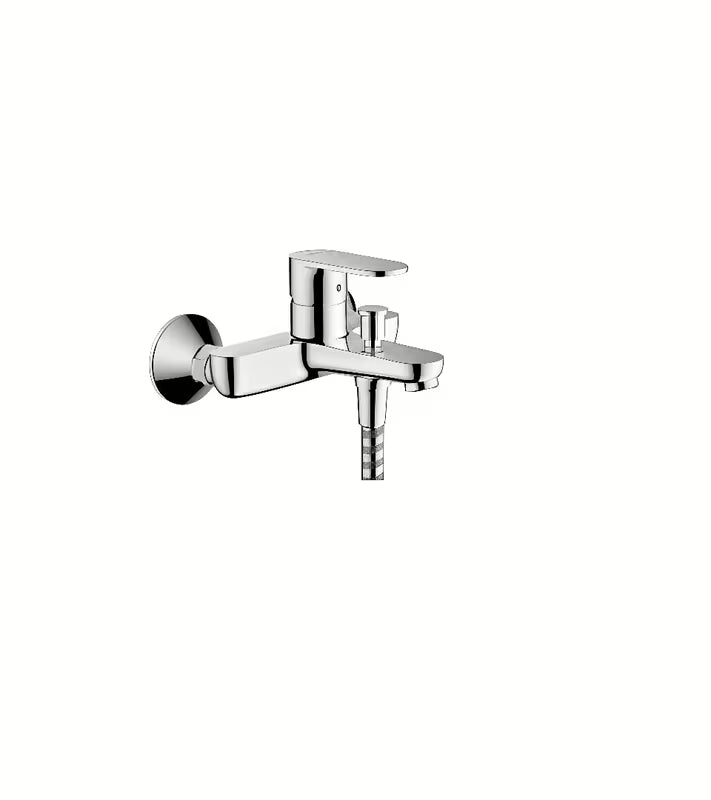 Stenska enoročna armatura za kad Hansgrohe Vernis Blend v krom izvedbi pro za kad in ročno prho.