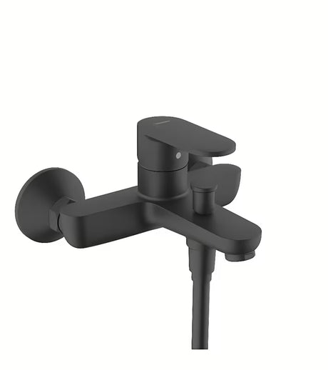 Hansgrohe Vernis Blend stenska enoročna armatura za kad v mat črni barvi