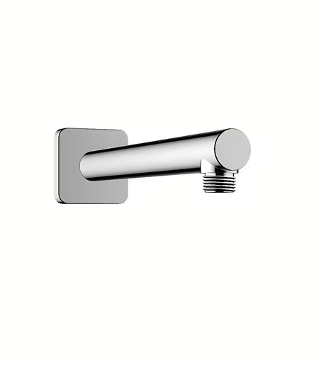 Stenski držalo za nadglavno prho Hansgrohe Vernis Shape 240 mm v kromu s kvadratno rozeto.