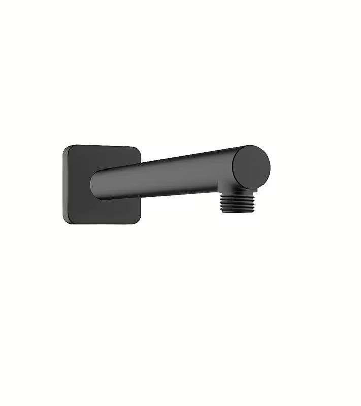 Hansgrohe Vernis Shape držalo za nadglavno prho 240 mm v mat črni barvi s kvadratno rozeto