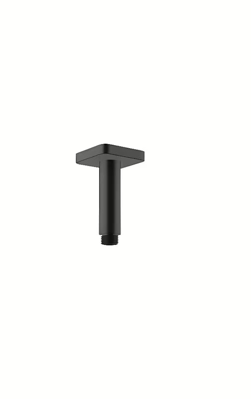 Stropni držalo za nadglavno prho Hansgrohe Vernis Shape 100 mm v mat črni barvi s kvadratno rozeto