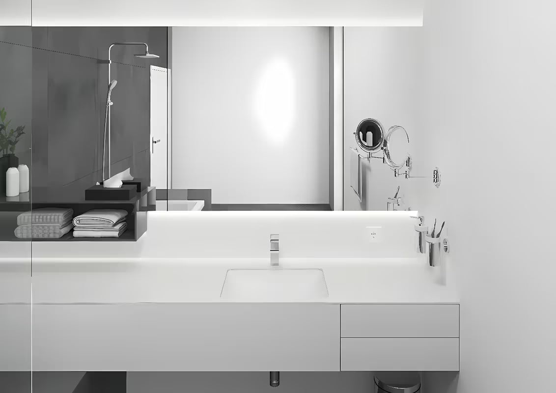 Kromirana umivalniška enoročna armatura Hansgrohe Vernis Shape 100 z odtokom in dvižnim drogom