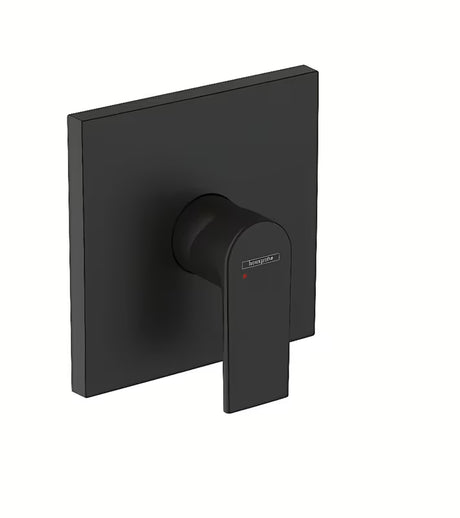 Podometna armatura za tuš Hansgrohe Vernis Shape v mat črni barvi z ročnim upravljanjem