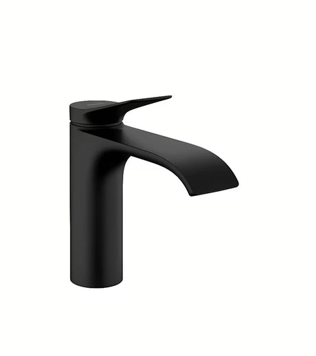 Hansgrohe Vivenis enoročna armatura za umivalnik v mat črni izvedbi z ekstra širokim curkom WaterfallStream