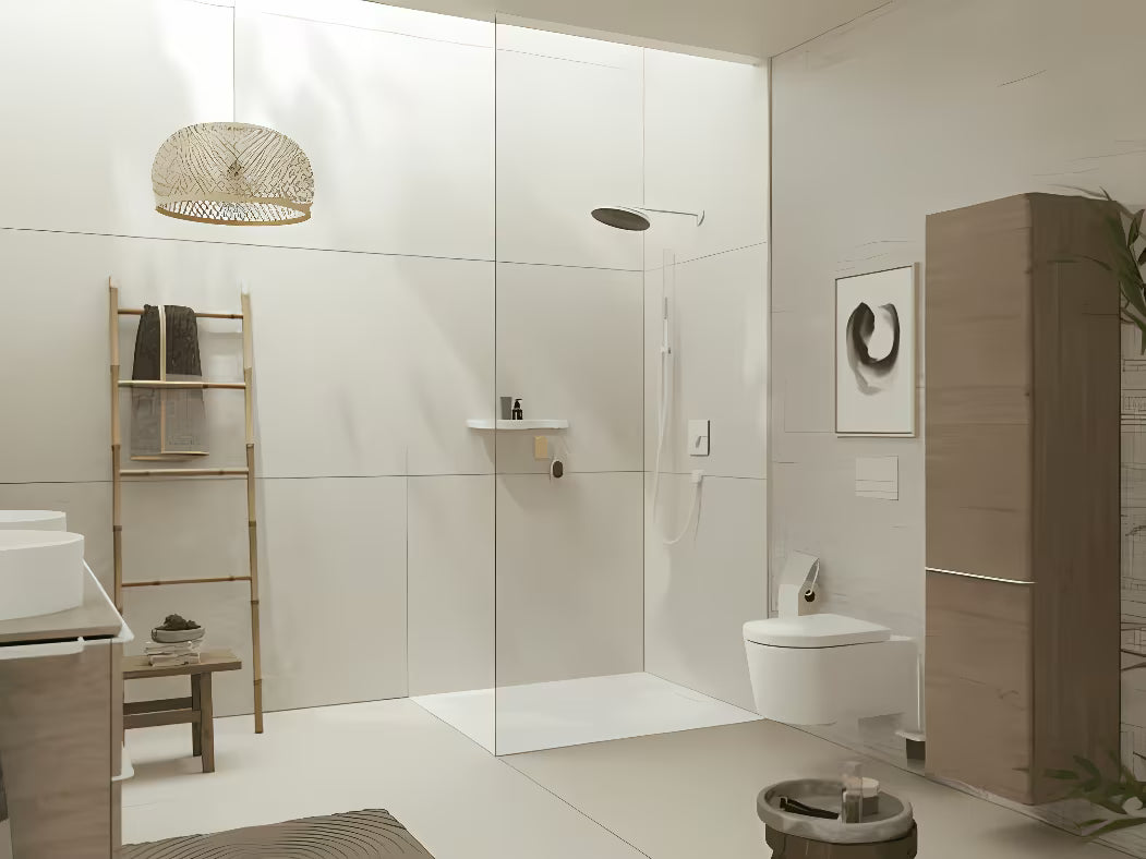 Držalo Hansgrohe wallstoris v mat beli barvi pro montaža z lepljenjem ali vijačenjem