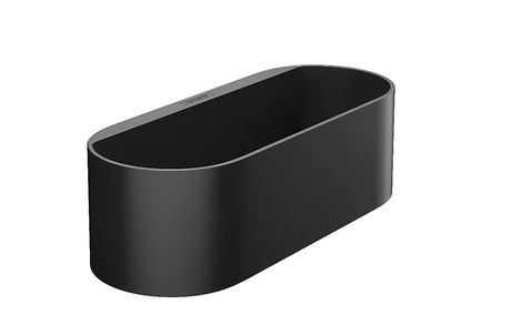 Globoka odlagalna polica hansgrohe wallstoris v mat črni barvi pro za prho in kopalnico