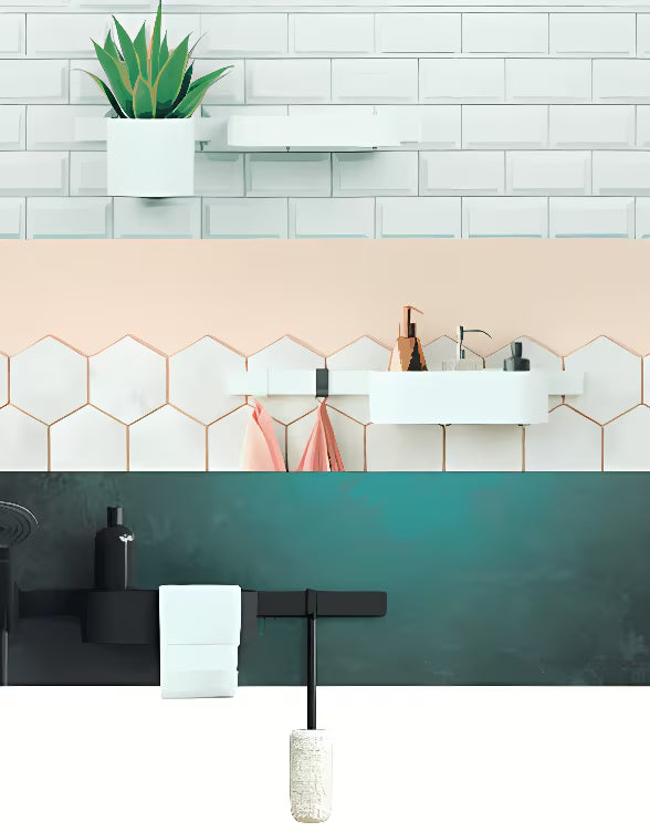 Globoka odlagalna polica hansgrohe wallstoris v mat črni barvi pro za prho in kopalnico