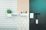 Hansgrohe wallstoris ozek kavelj za brisače v mat črni barvi
