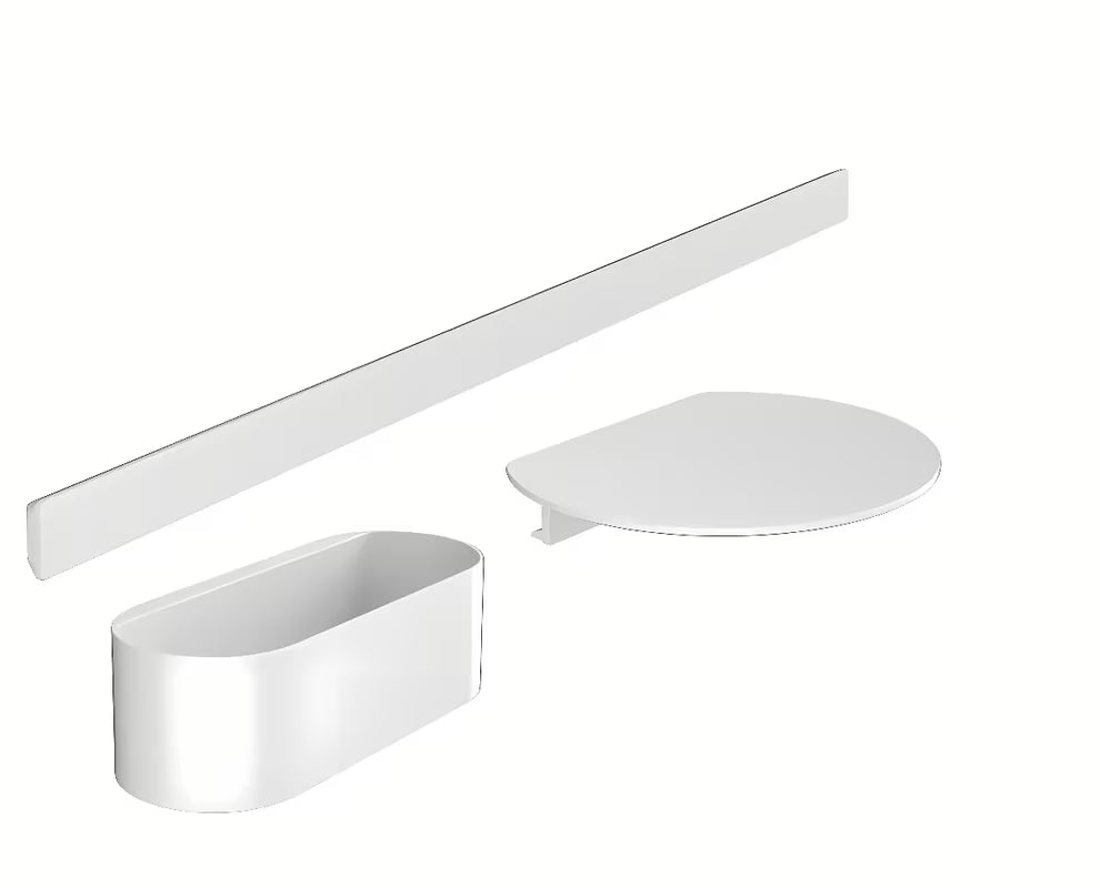 Hansgrohe wallstoris komplet kopalniških dodatkov za kad v mat beli z montažo brez vrtanja