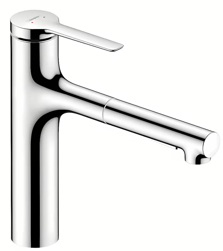 Kromirana armatura za pomivalno korito Hansgrohe Zesis 160 z izvlečno prho s preklopom med dvema vrstama curka