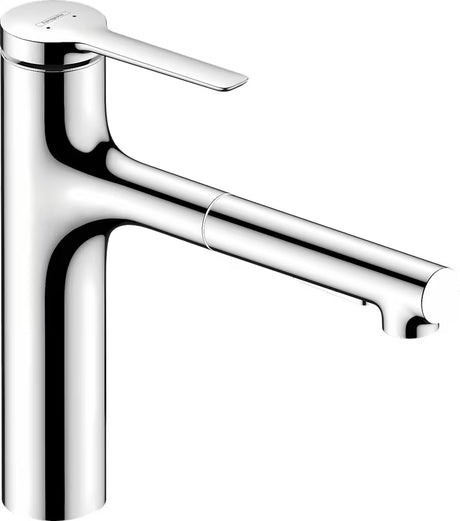 Kromirana armatura za pomivalno korito Hansgrohe Zesis M33 z izvlečno prho z vrtljivim izlivom
