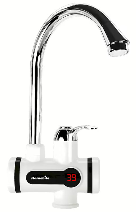 Homelife Digiterm kromirana armatura za pomivalno korito s električnim protočnim grijačem i LED zaslonom temperature