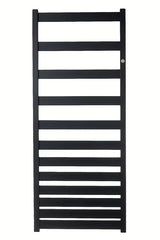 Kombiniran radiator Hopa Belti 60x157,3 cm v črni mat barvi s sredinskim priklopom.