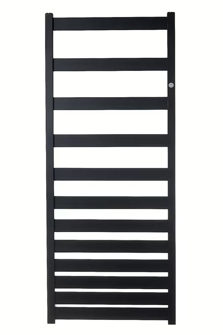 Kombiniran radiator Hopa Belti 60x157,3 cm v črni mat barvi s sredinskim priklopom.