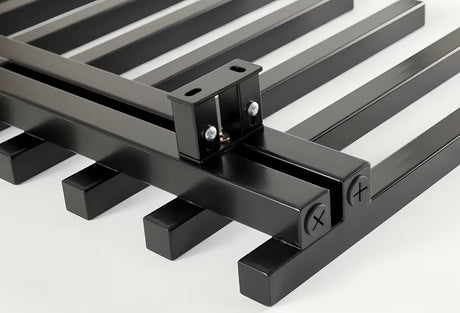 Kombiniran kopalniški radiator Hopa Darvel 123x50 cm v črni mat barvi z lestvičastim dizajnom.