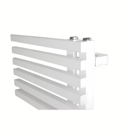 Belo sijajni kombiniran kopalniški radiator Hopa Darvel 173x60 cm z rebrastim dizajnom