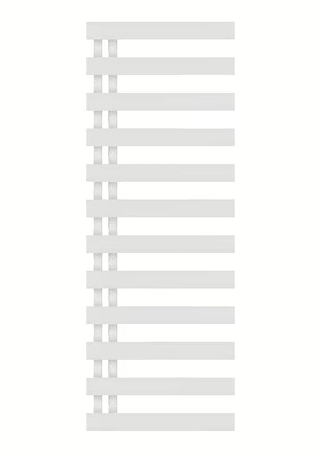Kombiniran kopalniški radiator Hopa Edinburgh 138x50 cm v beli sijajni barvi z rebrastim dizajnom