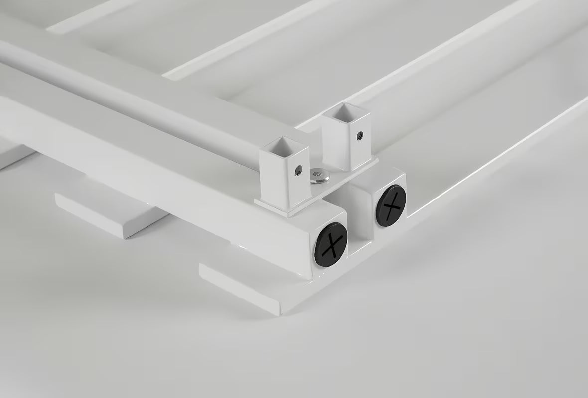 Kombiniran kopalniški radiator Hopa Edinburgh 138x50 cm v beli sijajni barvi z rebrastim dizajnom