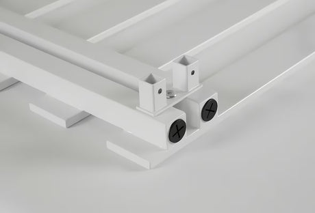 Kombiniran kopalniški radiator Hopa Edinburgh 138x50 cm v beli sijajni barvi z rebrastim dizajnom