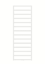 Belo sijajni kombiniran kopalniški radiator Hopa Perth 120x50 cm z rebrastim dizajnom.