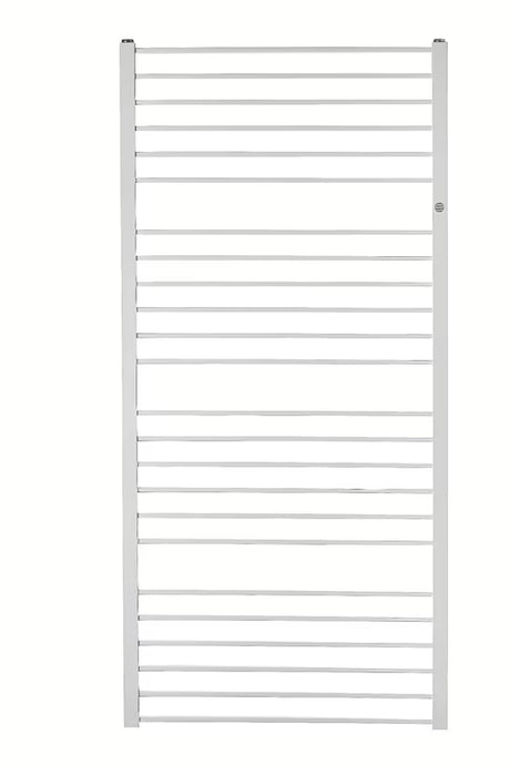 Kombiniran kopalniški radiator Hopa Piko 152,9x53 cm v beli sijaj barvi z rebrastim dizajnom.