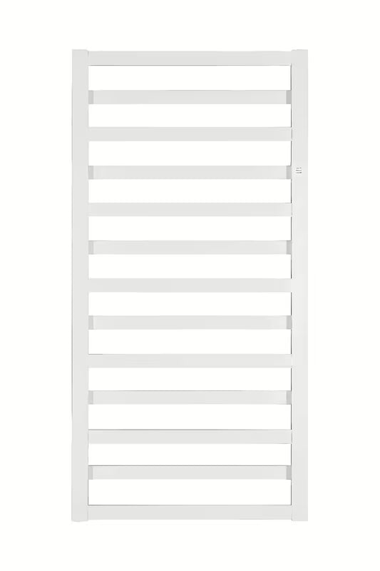 Kombiniran radiator Hopa Poppy 131x60 cm v beli sijajni barvi s sredinskim priklopom.