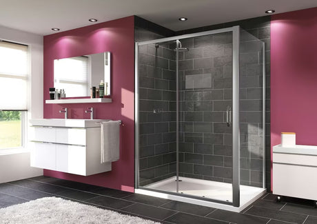 Drsno tuš vrata Hüppe Next 100 cm s kromiranim profilima i prozirnom ispunom