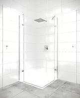 Kvadratna tuš kabina Hüppe Strike New 100 cm s prozirnim staklom i profilima u sjajnom kromu