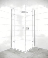 Kvadratna tuš kabina Hüppe Strike New 90 cm s prozirnim staklom i kromiranim profilima