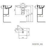 Bel keramični umivalnik Ideal Standard Connect Air 40x35 cm z oglato minimalistično zasnovo