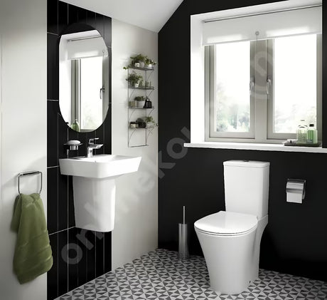 Bijeli keramički umivalnik Ideal Standard Connect Air 40x35 cm s četvrtastim minimalističkim dizajnom