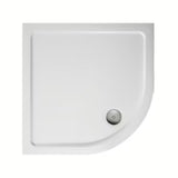 Bela polkrožna tuš kad Ideal Standard iz litega marmorja 91x91 cm
