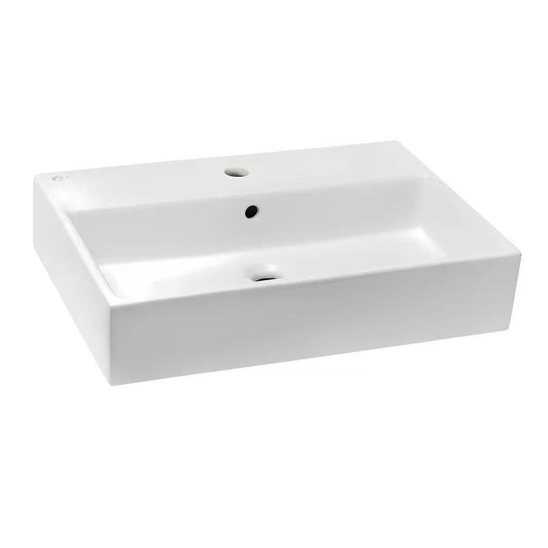 Bel keramični viseči umivalnik Ideal Standard Strada 60x42 cm z odprtino pro za armaturo na sredini