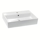 Keramični viseči umivalnik Ideal Standard Strada 70 x 42 cm v beli barvi z odprtino pro za armaturo na sredini.
