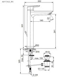 Ideal Standard Tesi visoka armatura za umivalnik v krom izvedbi brez odtočne garniture