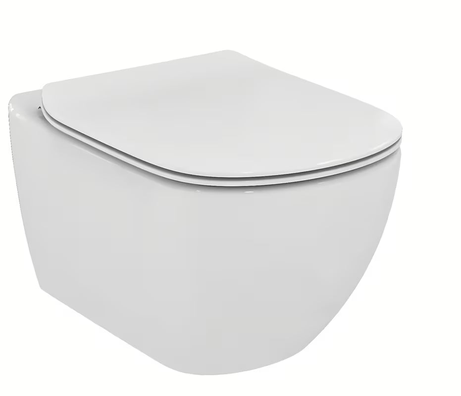 Bel viseča WC školjka Ideal Standard Tesi s tehnologijo AquaBlade in sedežem z mehko Zapiranje Soft Close