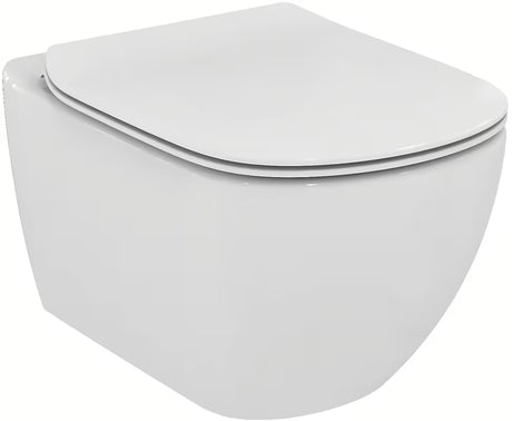 Bel WC deska Ideal Standard Tesi ultra ploske izvedbe s tehnologijo mehko Zapiranje Soft Close in snemljivo izvedbo