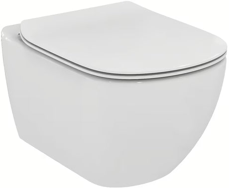Bel WC deska Ideal Standard Tesi iz duroplasta, ultra tanek, s kovinskimi tečaji