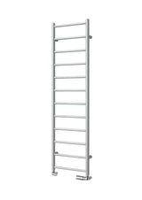 Bel kombiniran radiator Isan Aura 114x30 cm za kopalnico, pro za ogrevanje in sušenje brisač.