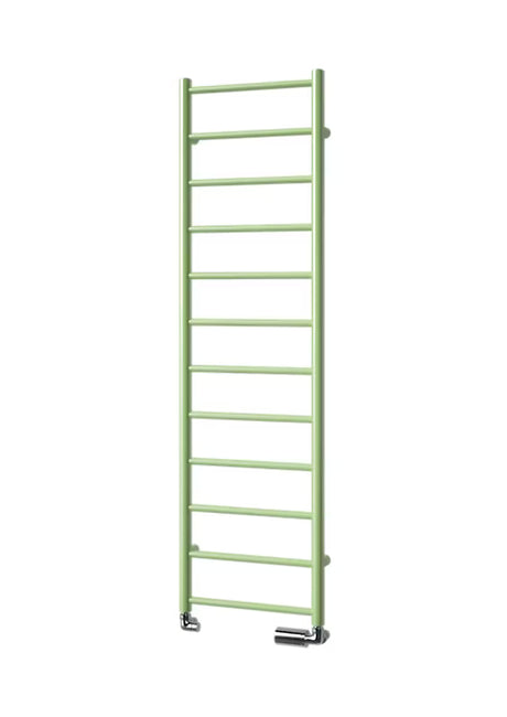 Bel kombiniran radiator Isan Aura 114x30 cm za kopalnico, pro za ogrevanje in sušenje brisač.