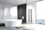 Bel kombiniran radiator Isan Aura 114x30 cm za kopalnico, pro za ogrevanje in sušenje brisač.