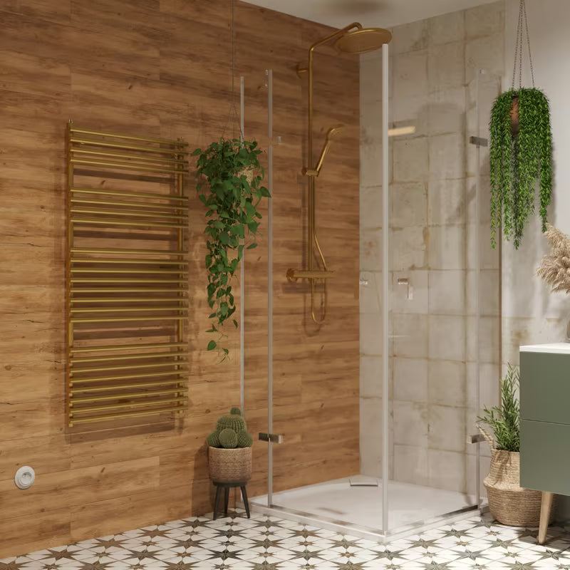 Kombiniran radiator Isan Ikaria 73,2x50 cm v barvi antično zlato