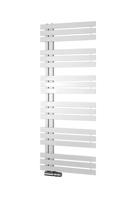 Bel radiator Isan Miro 60x150 cm iz gladkih jeklenih profilov za centralno ogrevanje