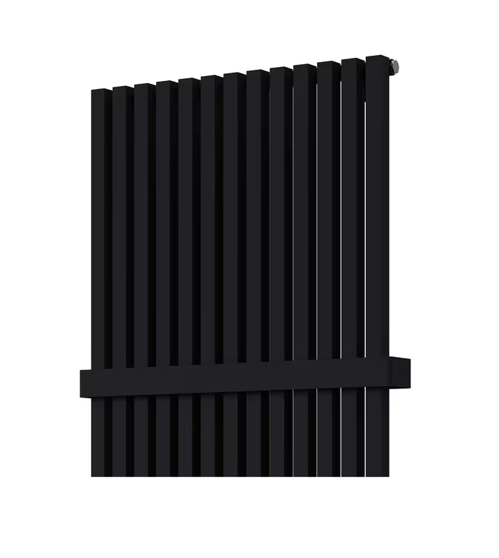 Črna mat držalo za brisače za radiator Isan Octava pro za obešanje in sušenje brisač